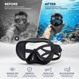 Kids Full-Vision Swim Mask for Pool Practice – Anti-Fog Polycarbonate Goggles with Nose Clip for Swimming