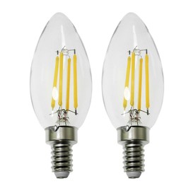 SQXBK 2PCS 2700K 120V4W Dimmable E12 LED Candelabra Bulbs Candelabra LED Light Bulbs Candle Light Bulbs E12 Led Bulb C35 Dimmable Led Chandelier Light Bulbs for Chandeliers, Ceiling Fan