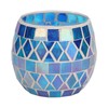 Purple Blue Mosaic Glass Candle Holder Romantic DIY Scented Candle