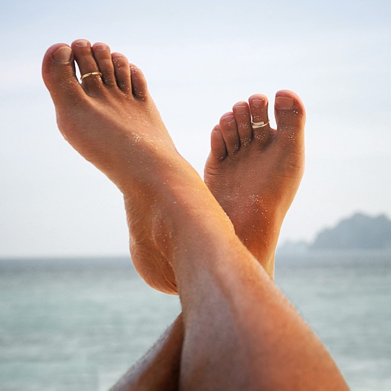 Morfetto 14K Gold Filled Toe Rings for Women Adjustable Open