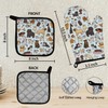 Mingnei Puppy Pet Dog Oven Mitts and Pot Holders Sets,Dog