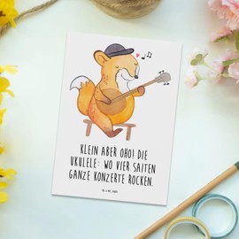 Mr. & Mrs. Panda Postcard Ukulele Magic - Gift, Strings, Hawaii, Joy, Illustrations, Making Music, Postcard, Music, Invitation