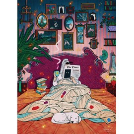 Buffalo Games - Bonjour - Laura El - Under The Covers - 1000 Piece Jigsaw Puzzle for Adults - Challenging Puzzle Perfect for Game Nights - Finished Size is 26.75 x 19.75