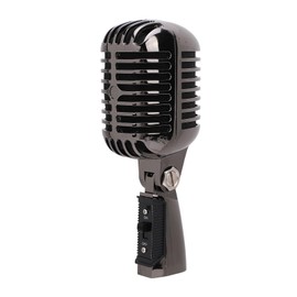 Classic Retro Dynamic Vocal Microphone, Old Vintage Dynamic Vocal Mic Cardioid Mic with Adjustable Stand for Speech, Vocal, Instrument Performance