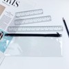 Plastic Ruler Set Clear Transparent Straight Ruler 15cm/30cm 6inch 12inch