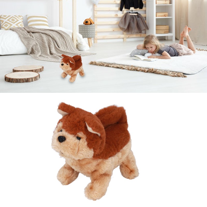 Electronic Dog Toy Children German Shepherd Barking Walking Interactive Plush