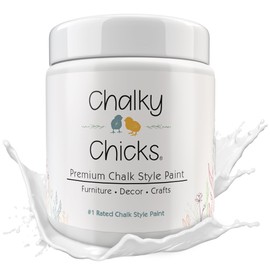 Chalky Chicks Chalk Paint - Chalk Paint for Furniture, Craft Paint, Cabinet Paint, Wood Paint, and Furniture Paint, Spray Paint-Ready for Home Decor - CottonTail (White) 16 Fl Oz (Pack of 1)