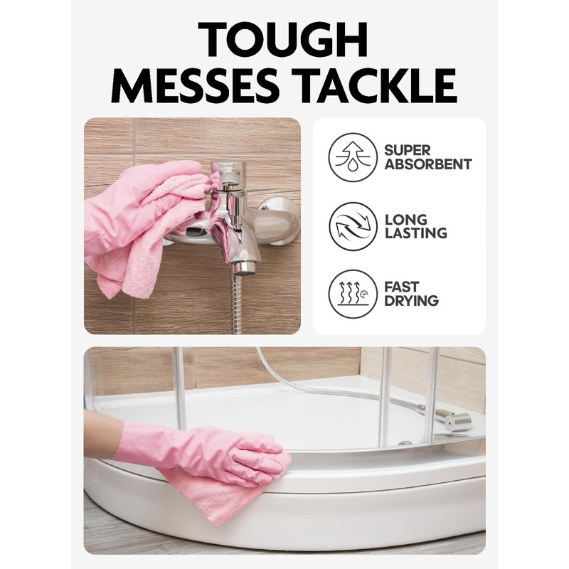 Fantasticlean Microfiber Cleaning Cloth Roll -90 Pack, Tear Away Microfiber