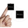 dealzEpic - PULL and PUSH Stickers - Black Self Adhesive