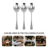 3pcs Stainless Steel Food Serving Spoons Ergonomic Handle and Safe