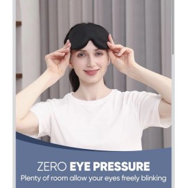 MZOO Luxury Sleep Eye Mask for Side Sleepers, Men & Women, Zero Eye Pressure, 3D