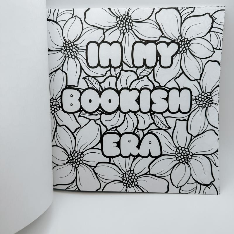 Adult Bookish Phrases Coloring Book With Extra Cozy Items Book