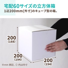 Earth Cardboard ID0751 Cardboard, 60 Size, Cube, White, 5 Pieces, Cardboard, Square, Small