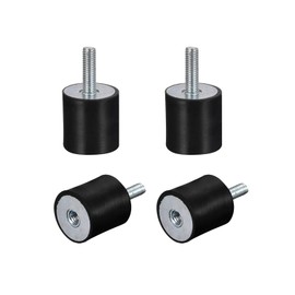 uxcell Rubber Mounts 4pcs M5 Male/Female Vibration Isolator Shock Absorber, for Garage Motor Air Compressor Car Boat Bobbins, D20mmxH20mm