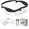 Magnifying Glasses with Light, 0.75X-4.0X Magnifying Glass, Rechargeable Head Magnifier