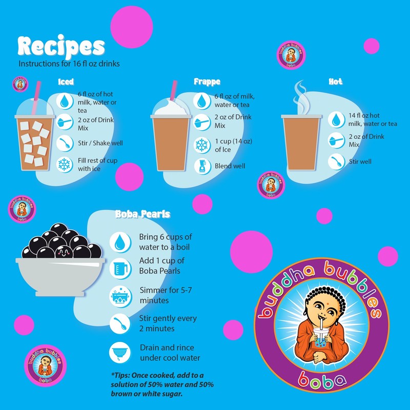 Premium PAPAYA Boba/Bubble Tea Drink Mix Powder By Buddha Bubbles