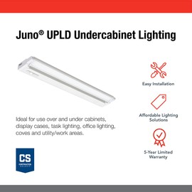 Juno UPLD 14IN SWW4 90CRI WH M6 Swivel LED Undercabinet with 3000K/3500K/4000K CCT, 14 Inch, White