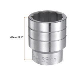 HARFINGTON 36mm 12 Point Shallow Socket 3/4" Drive Standard Metric CR-V