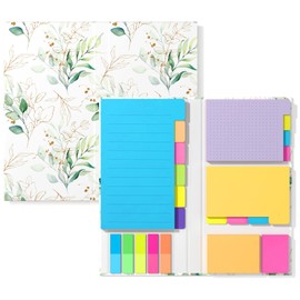 Rouidr Sticky Notes Set, 410 Sheets Self-Stick Note Pads Book, Bright Colors, Super Sticking Power, School Supplie, Office Supplies, Notebook Memo, Assorted Size Small & Large, Cute Desk Supplies