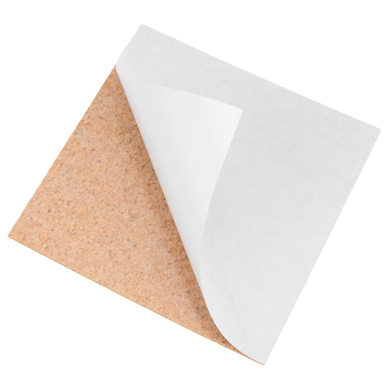 HEIHAK - 200 Hojas de Corcho Autoadhesivas 10x10 cm, Láminas