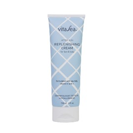 VitaSea After Sun Replenishing Cream for Face and Body, Refresh, Hydrate & Soothe Sun Exposed Skin, Fast-Absorbing Vegan After Sun Care, Formulated with Sea Kelp, Vitamin E & C, 4 Fl Oz