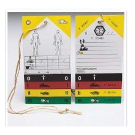 Mettag Triage Tag, for Emergency Sites White/Yellow/Green, MT-137 - Box of 50