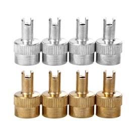 Valve Stem Caps 8Pcs Metal Slotted Slot Valve Caps with Valve Core Remover Wheel Caps for Schrader Car Motorcycle Bikes Nipple Caps Replacement Parts