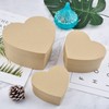 WANDIC Paper Mache Box, Set of 3 Heart Paper Mache