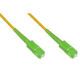 LINK LKSCSCAPCS1 Fiber Optic Cable APC SC A APC SC SINGLEMODE SIMPLEX MT.1, Yellow