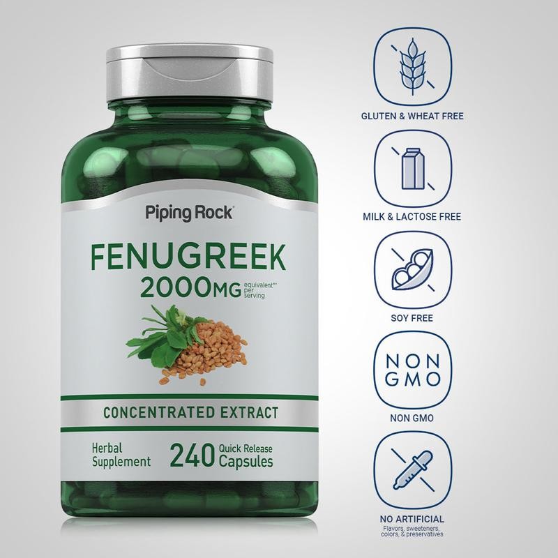 Fenugreek, 2000 mg (per serving), 240 Quick Release Capsules
