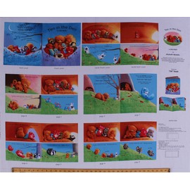 36" X 44" Panel Ten in The Den Animals Kids Children's Soft Book Bedtime Story Cotton Fabric Panel (7307multi)