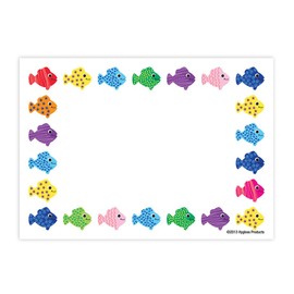 Hygloss Products Assorted Fish Self Adhesive Kids Name Tags – 3.5 x 2.5 Inch, 36 Pack