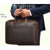 STAR VISTA Vittorio Slim Laptop Messenger Bag, Full Grain Leather