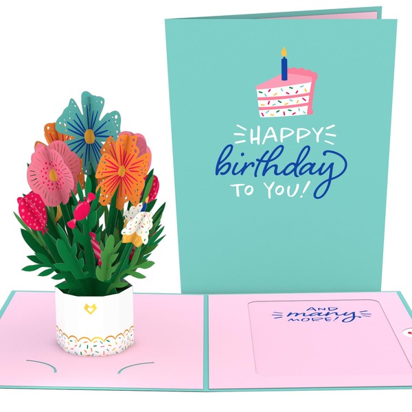 Lovepop Happy Birthday Card with Mini Bouquet