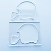 Football Helmet Router Template, Clear Acrylic, 4.75 x 6.5 inches,