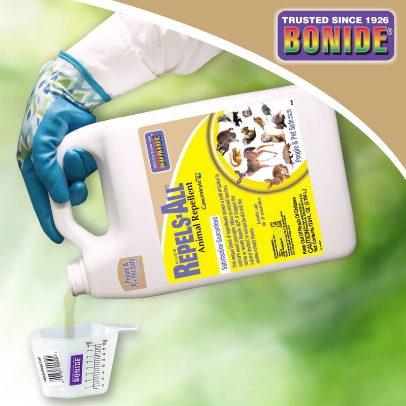 Bonide Repels-All Animal Repellent, 128 oz Concentrate for Outdoor Pest