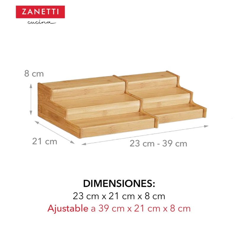 Zanetti - Organizador de Alacena Expandible para Especies y Latas