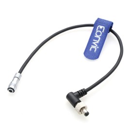 Eonvic 4 Pin Aviation Female to Locking DC Right Angle Power Cable for Portkeys BM5 BM7 HH7 HS7T Monitor.