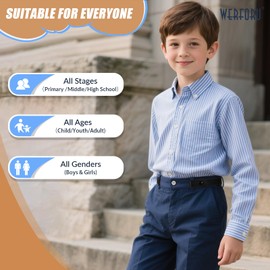 WERFORU 4 Pack No Buckle Belts for Kids Buckle Free Elastic Belts Easy Belt for Kids Plastic Buckle Belts for Boys Girls,Black+Rose Red+Purple+White,Suit for waist size below 24"