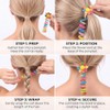 4Pcs Spiral Hair Ties, Multicolor Ponytail Holder