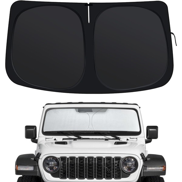 Windshield Sun Shade for Jeep Wrangler JL JLU(2018-2025)/Gladiator JT(2020-2025), Custom