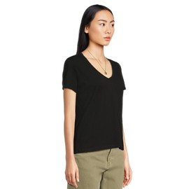 Madewell Women's Northside V-Neck Tee, Jet Black