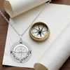 Talonior Compass Necklace for Women Sterling Silver I Would Be