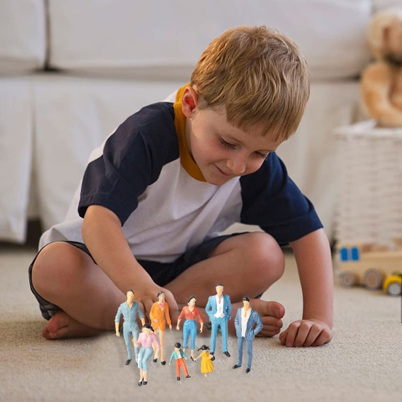 Mini People Figures 1:87 Painted Standing Pose HO Scale for