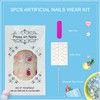Tyuimhx Flowers Press on Nails Short Square Fake Nails With