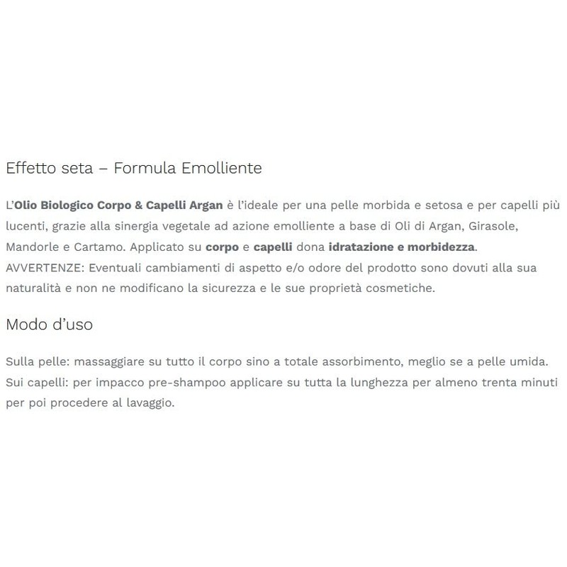 Organic Argan Oil Body & Hair 200 ml