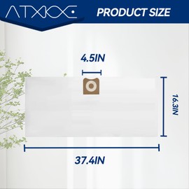 ATXKXE VF6000 Wet or Dry Replacement Filter for Ridgd 5-20 Gallon Vacuums WD5500 WD0671 WD6425 WD7000 WD1280 WD1851 WD1680 WD1956 RV2400A 1400RV RV2600B,2 Pack VF6000 Filters + 4 Pack VF3502 Bags