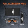 ToolFreak Spoggles Safety Glasses, EN166F Rated, Foam Padded, Clear Distortion