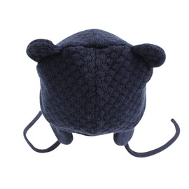 DRESHOW Baby Hat Cute Bear Toddler Earflap Beanie Warm for Fall Winter, Navy, Size- 2-3 Years/ Large