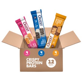 Quest Nutrition Crispy Variety Pack Protein Bars, Protein Rich, Low Sugar, Gluten Free, 12 Count